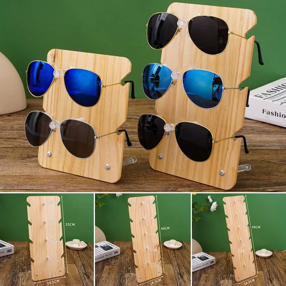 Displaying Storage Holder Solid Wood Stand Eyeglasses Organizer Shelf Glasses Frame Tray Sunglass Display Rack