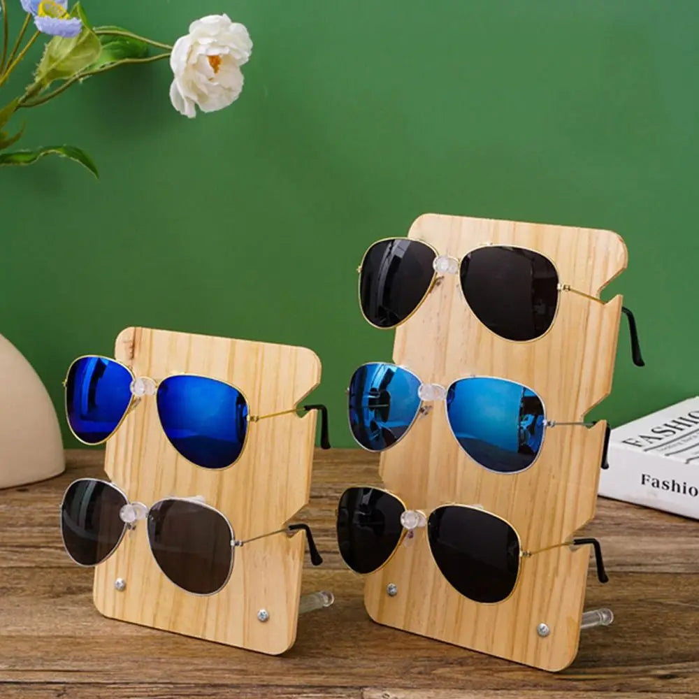 Displaying Storage Holder Solid Wood Stand Eyeglasses Organizer Shelf Glasses Frame Tray Sunglass Display Rack